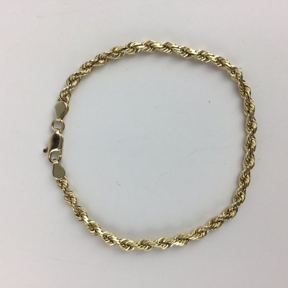 14K Yellow Gold Rope Bracelet - Picture 1 of 2